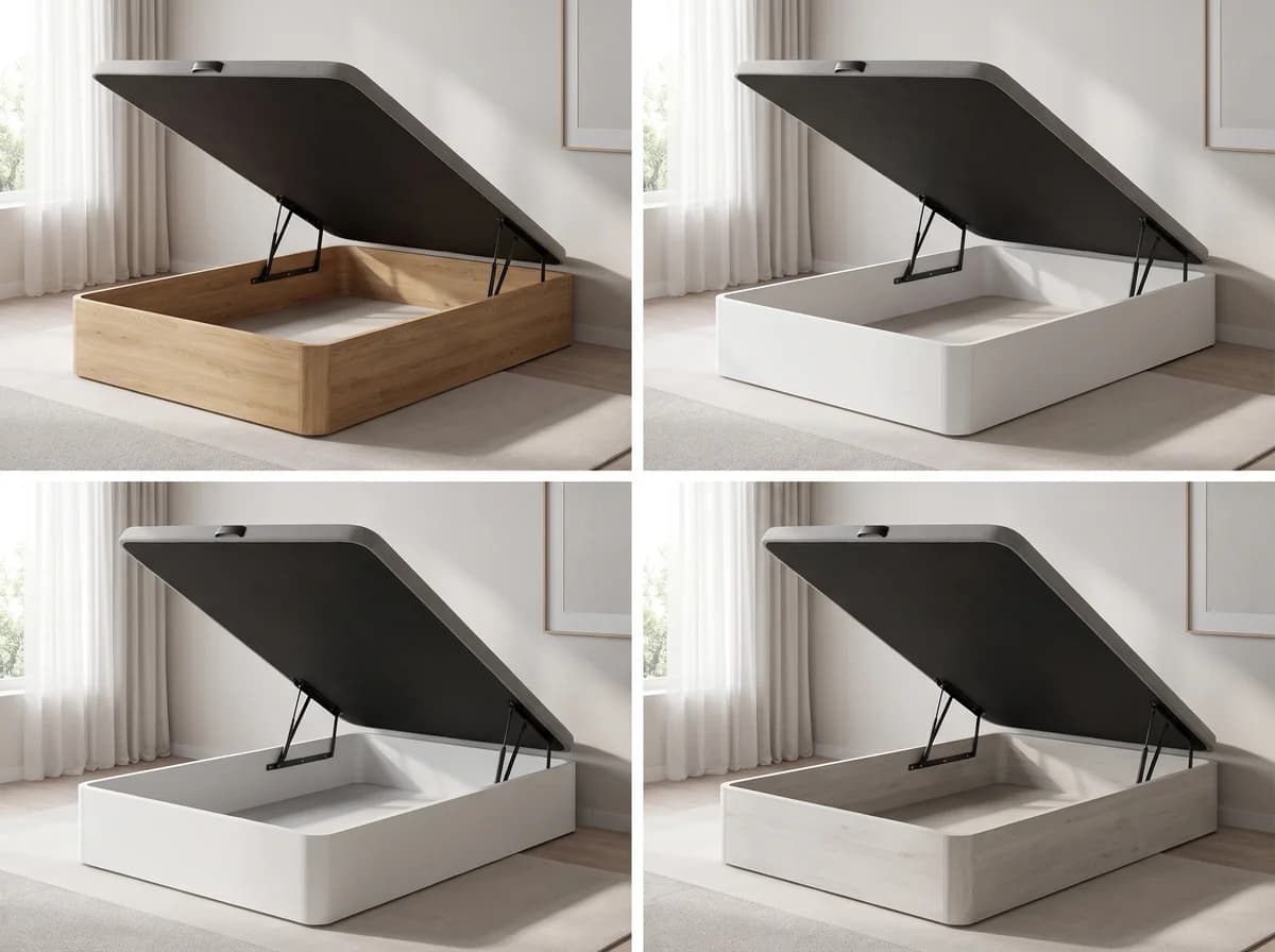 Luxe Stauraumbett Weiß