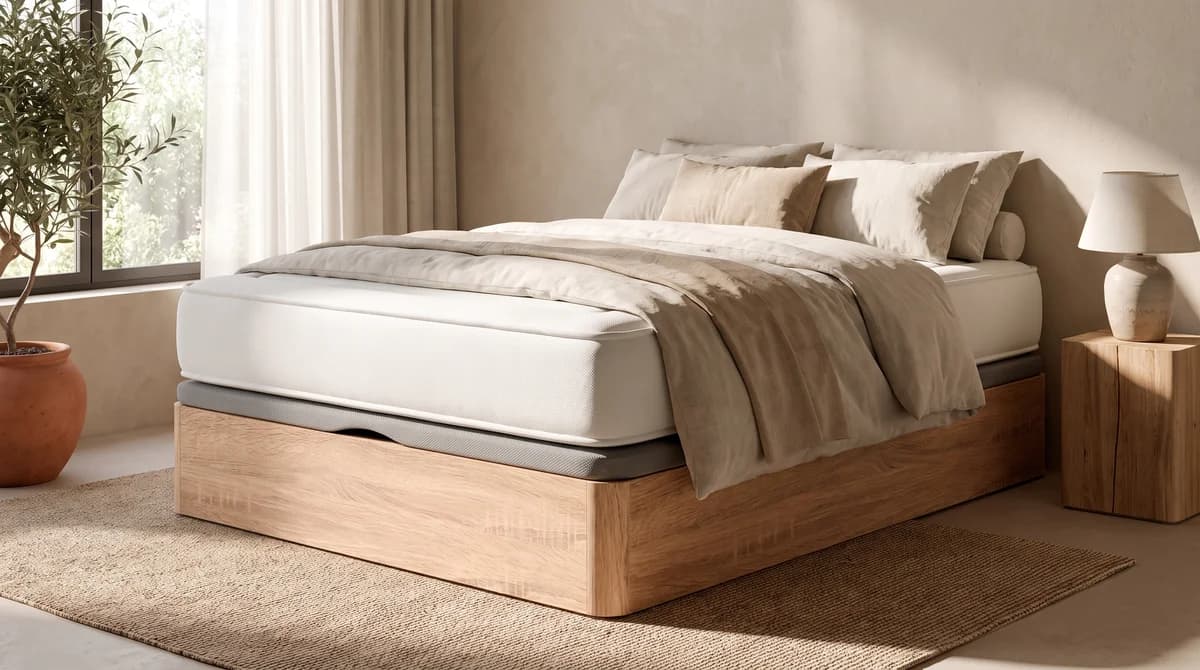 Luxe Stauraumbett Eiche