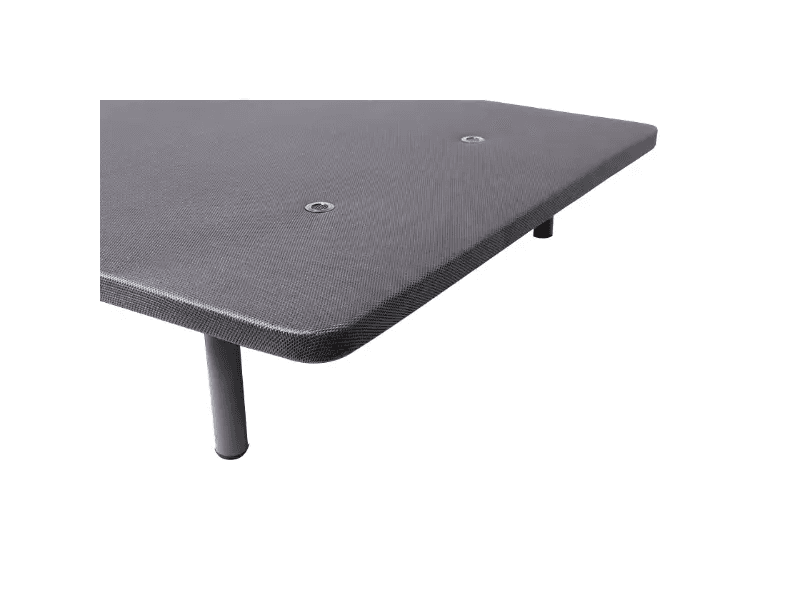 Upholstered bed base corner detail